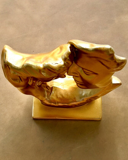 Figur "Goldene Verbindung" - 13,5 cm Höhe, Dekorativ mit Gravuroption