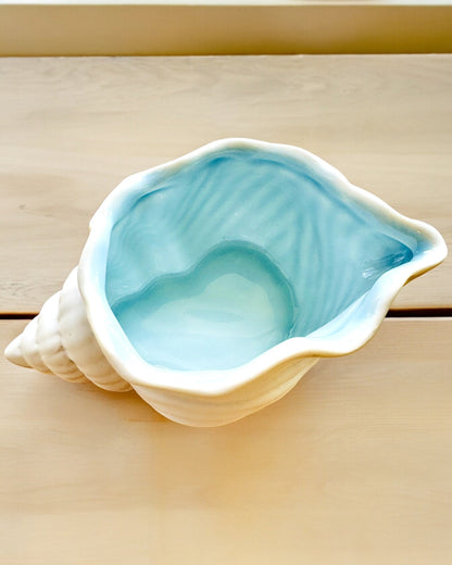 Ceramic Bowl "Sea Shell" - for a gift, personalization with engraving