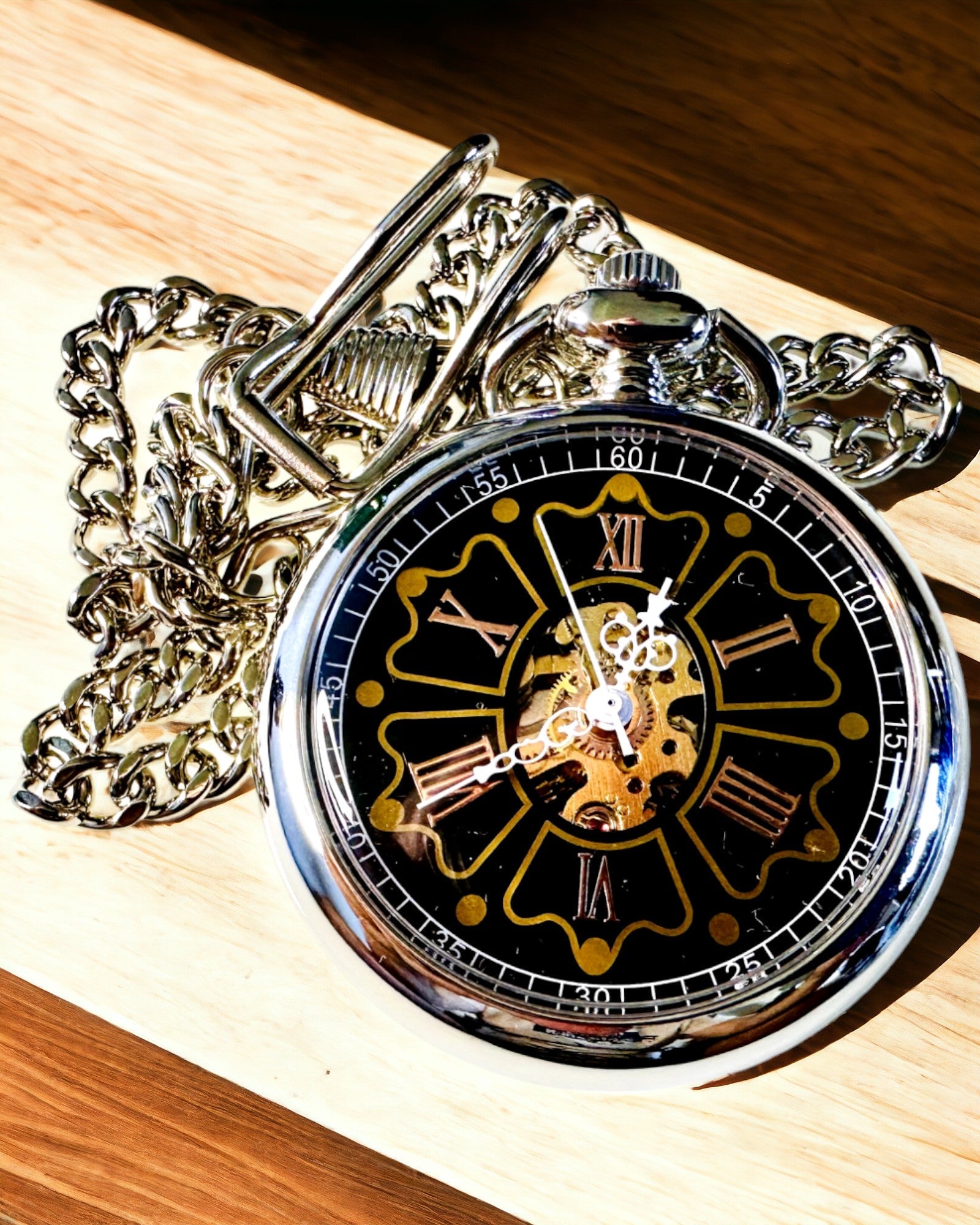 Vintage Pocket Watch with Engraving Option