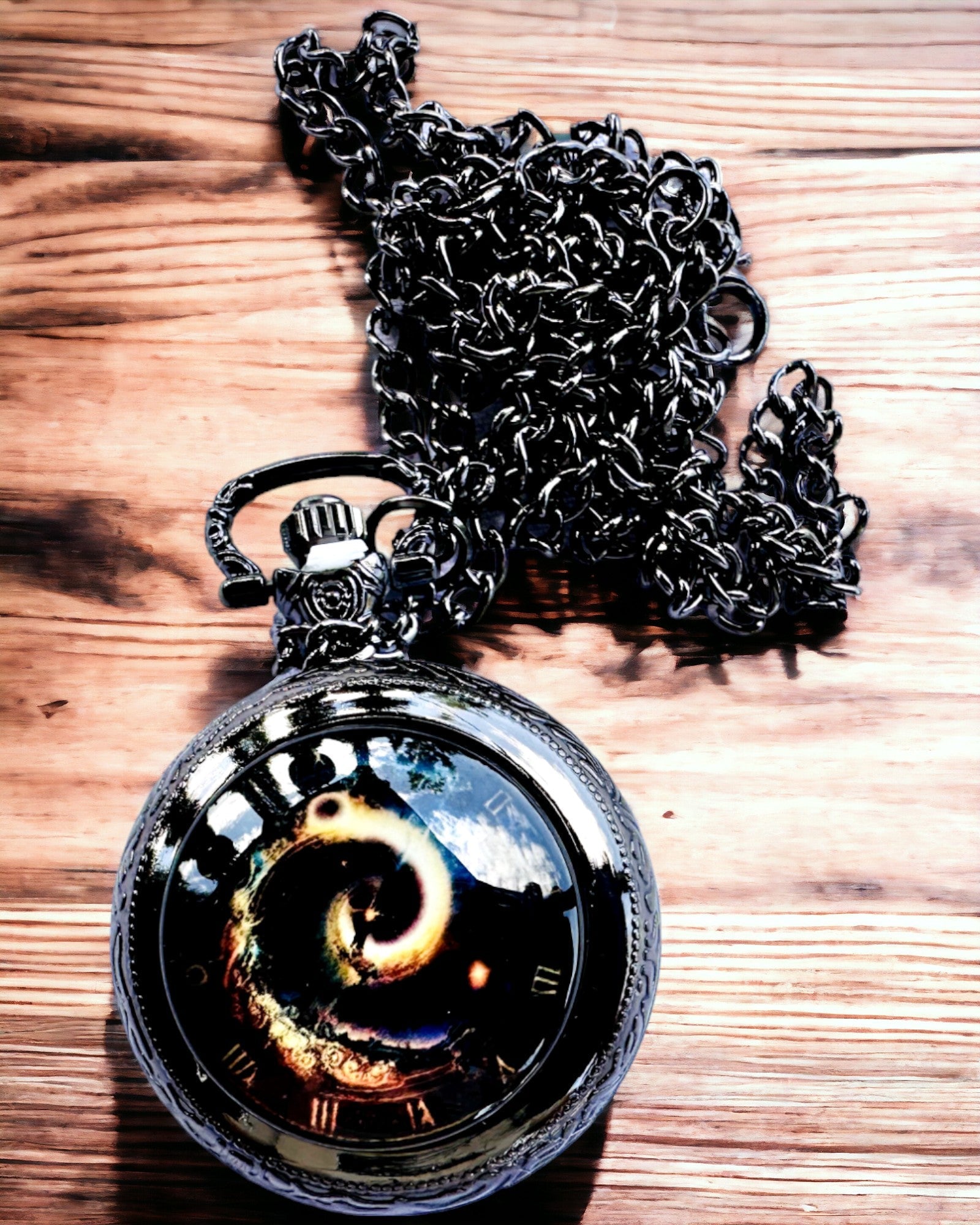 Pocket Watch "Galactic Eye" personalization with engraving