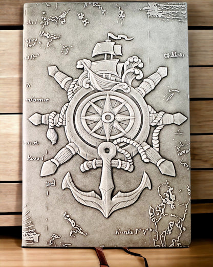 Nautical-themed notebooks "Nautica" with personalization option for engraving, as a gift.