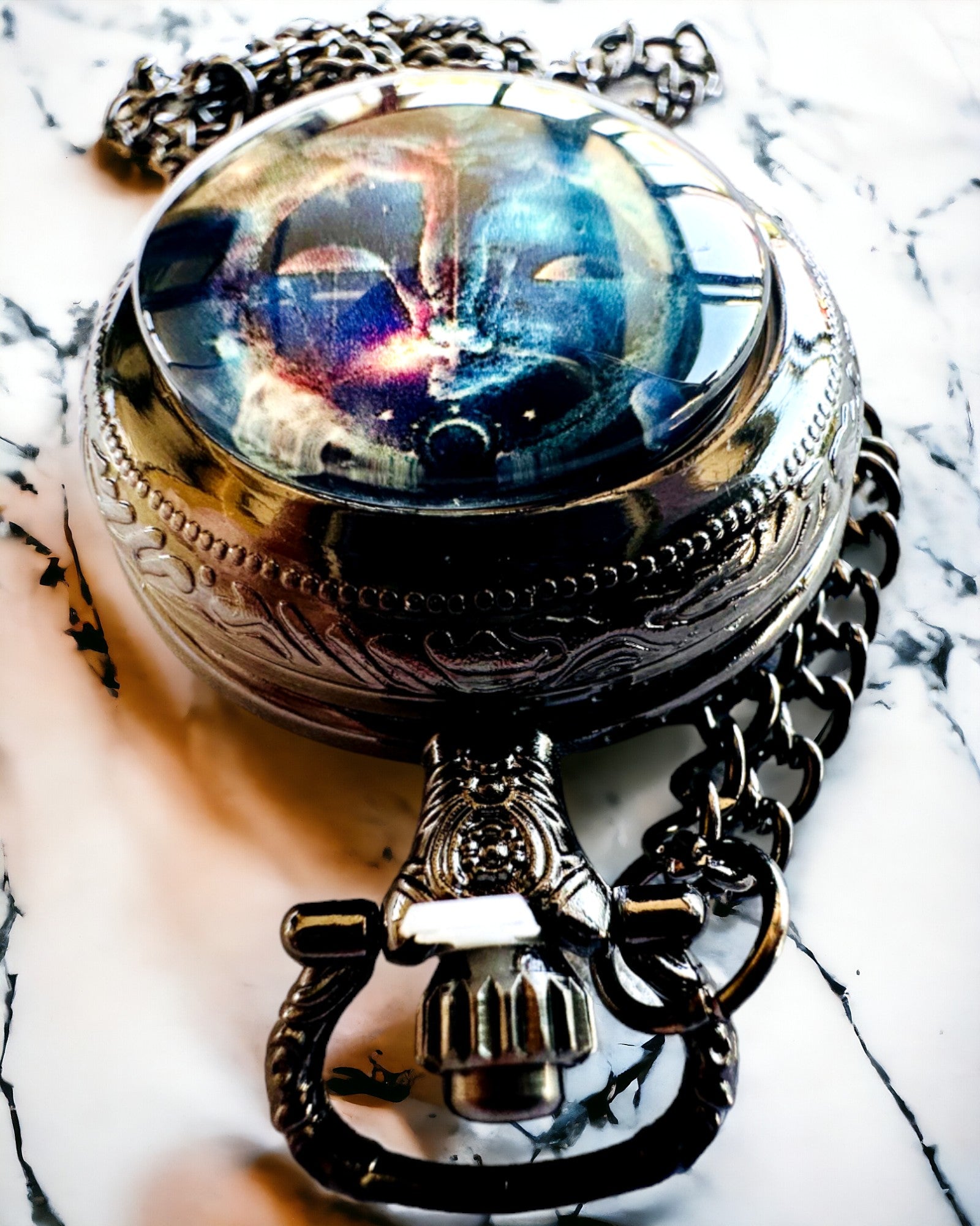 Pocket Space Watch "Galactic Timekeeper" - personalization option with engraving