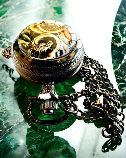 Pocket Watch "Dragon Aura" with Personalization Option