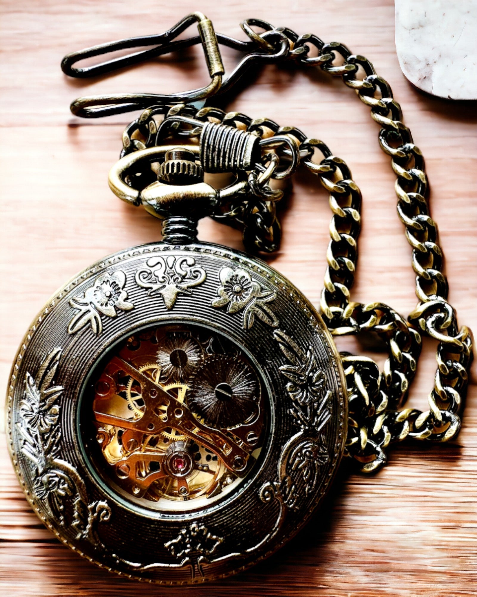 Pocket watch "Retro Elegance", personalization option with engraving