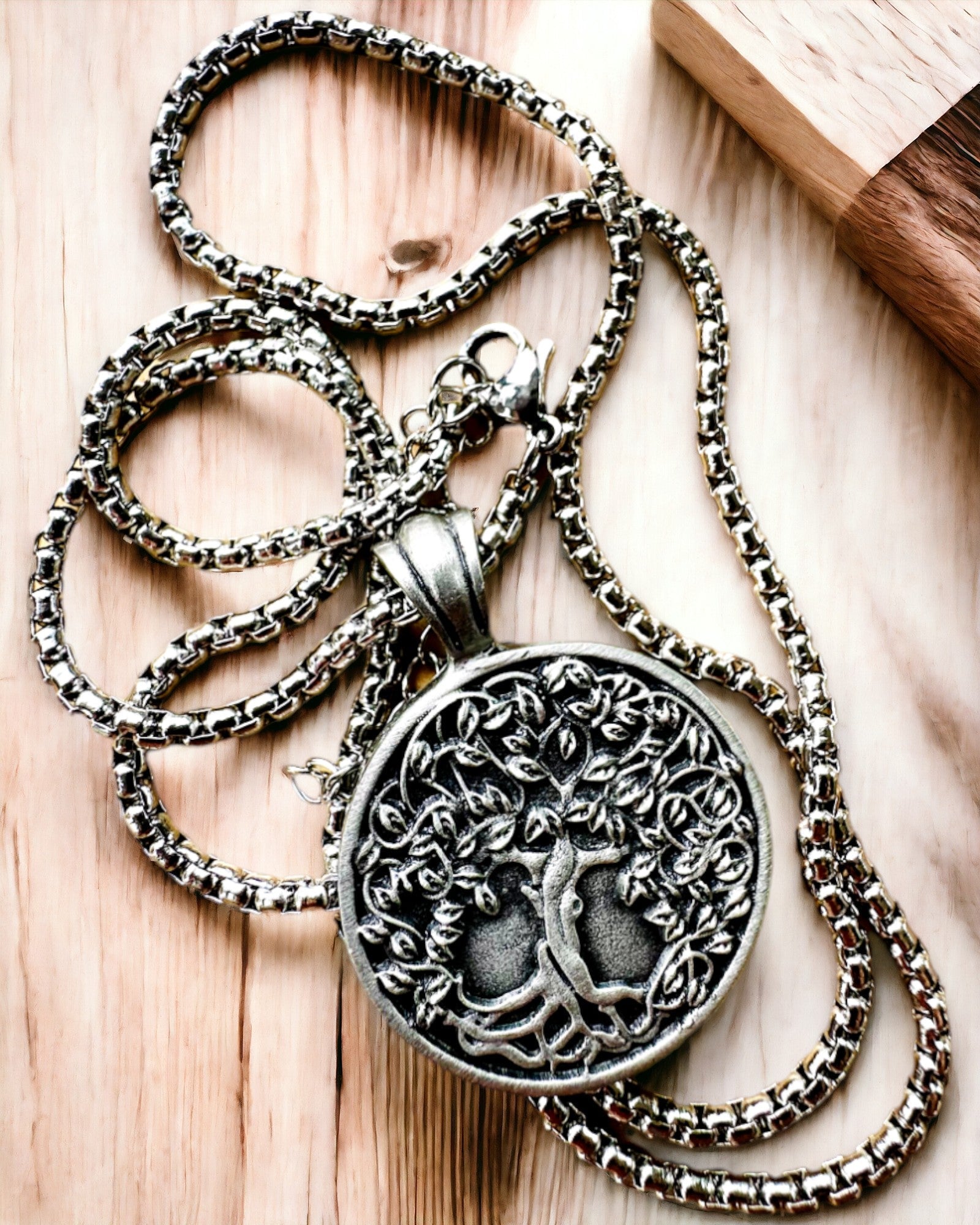 Tree of Life Amulet with Engraving Option - "Vitality of Nature" Necklace, personalization