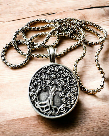 Amulet Drzewa Życia z Możliwością Grawerowania - naszyjnik "Witalność Natury", personalizacja