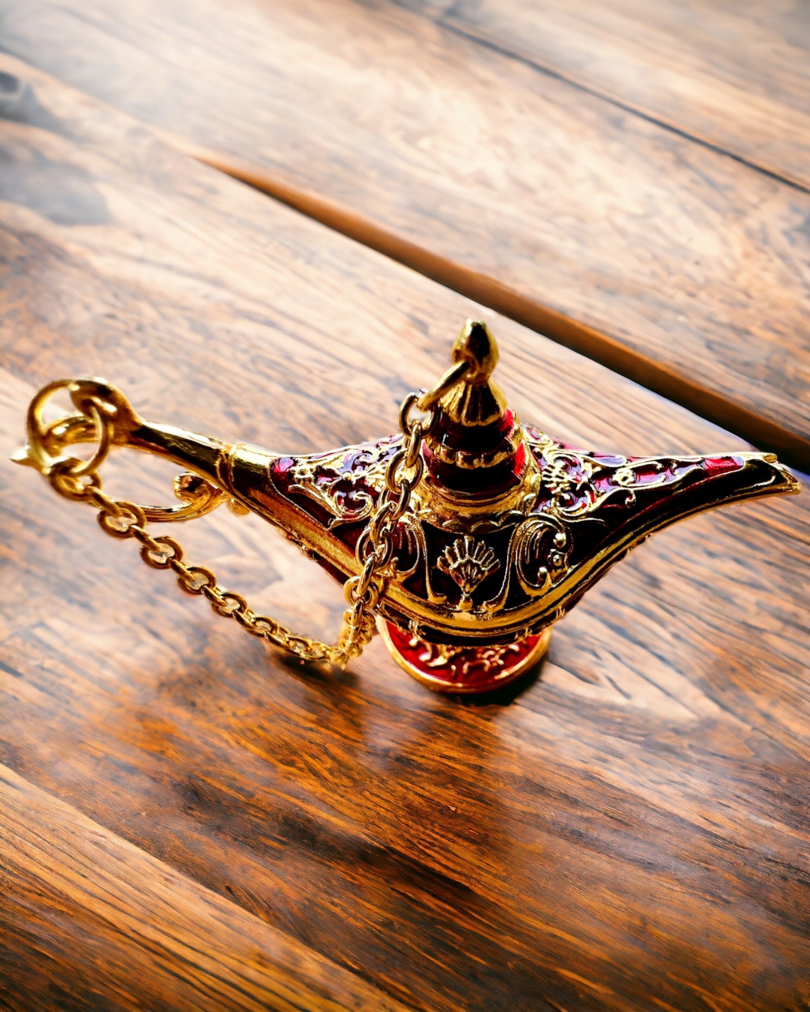 Kleine 4 cm Magische Aladdin Lamp, sleutelhanger, 6 kleurvarianten - Betoverde Herinneringen, personalisatie met gravure