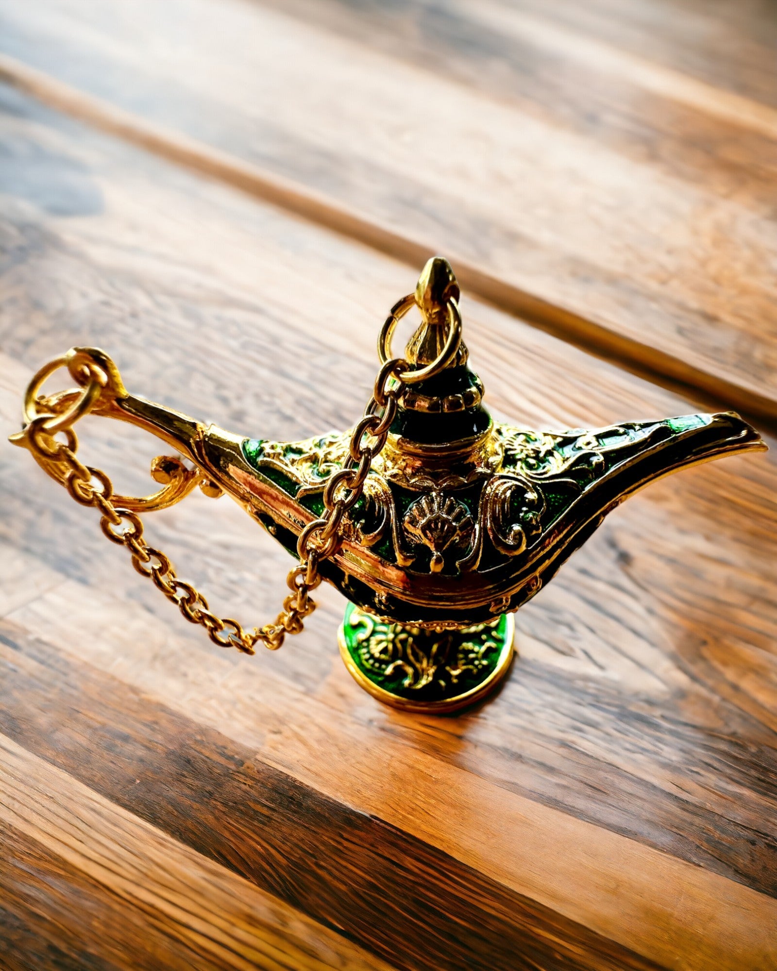 Kleine 4 cm Magische Aladdin Lamp, sleutelhanger, 6 kleurvarianten - Betoverde Herinneringen, personalisatie met gravure