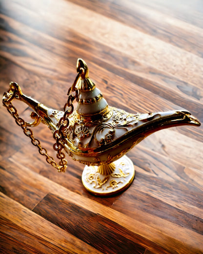 Kleine 4 cm Magische Aladdin Lamp, sleutelhanger, 6 kleurvarianten - Betoverde Herinneringen, personalisatie met gravure