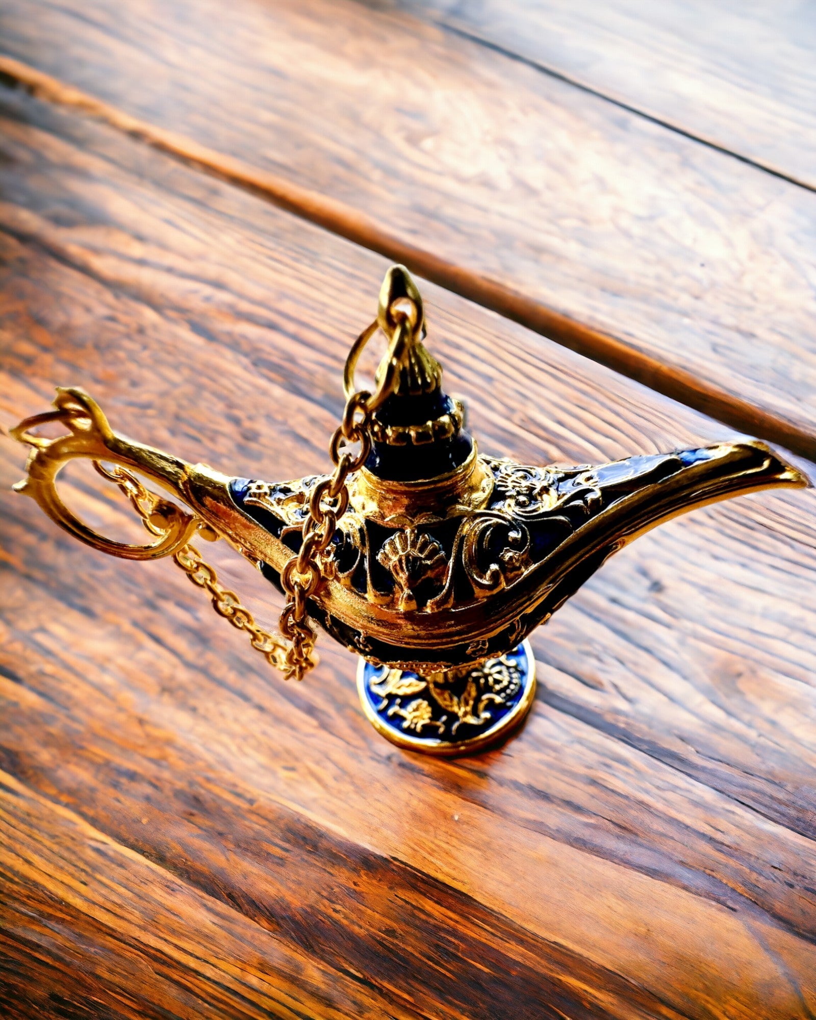 Kleine 4 cm Magische Aladdin Lamp, sleutelhanger, 6 kleurvarianten - Betoverde Herinneringen, personalisatie met gravure