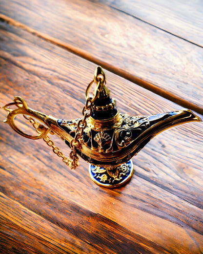 Little 4 cm Aladdin's Magic Lamp, keychain, 6 color variants - Enchanted Memories, personalization with engraving