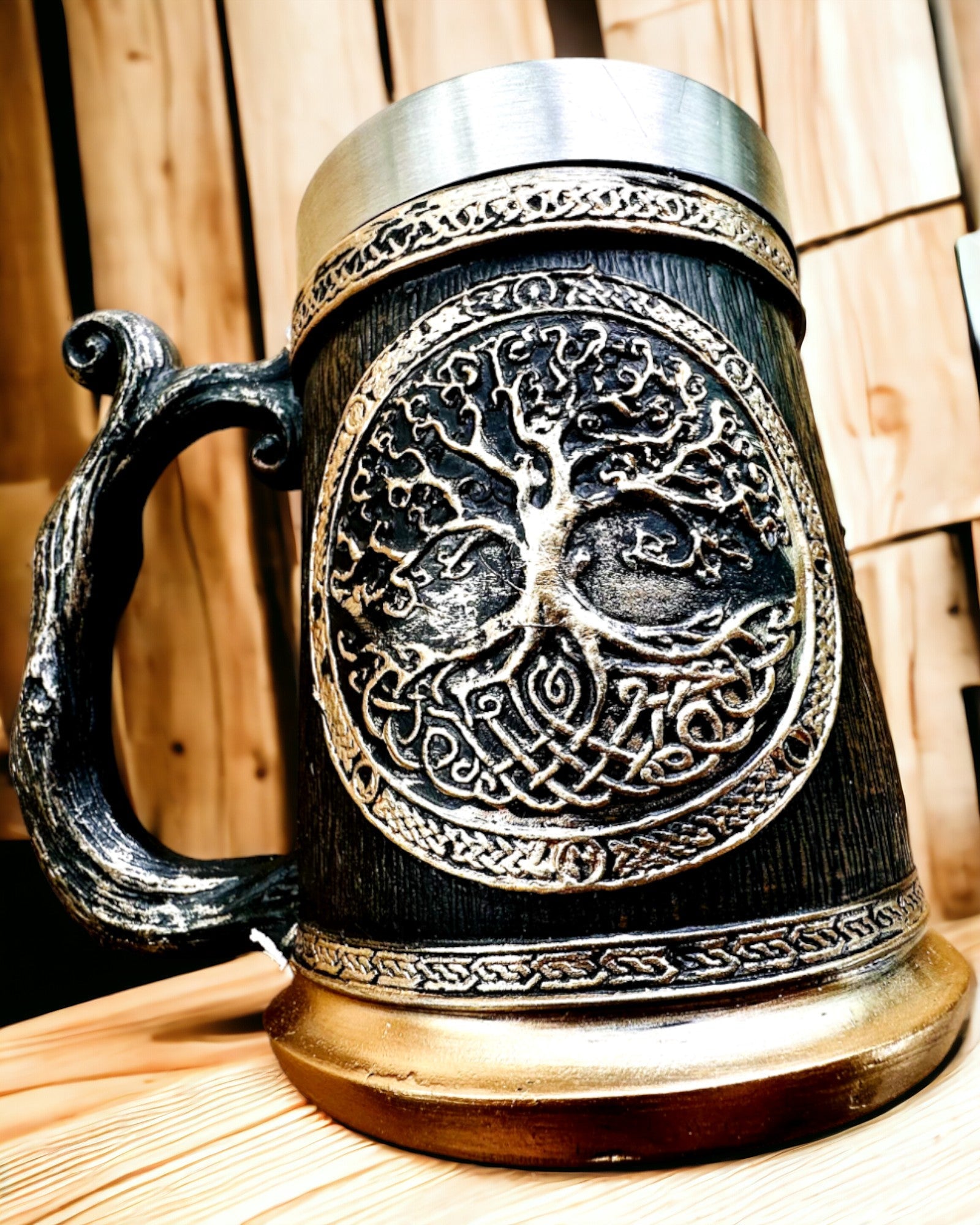 Mug Nordique Arbre du Monde - Fabrication Maîtrisée, 600 ml, possibilité de personnalisation par gravure