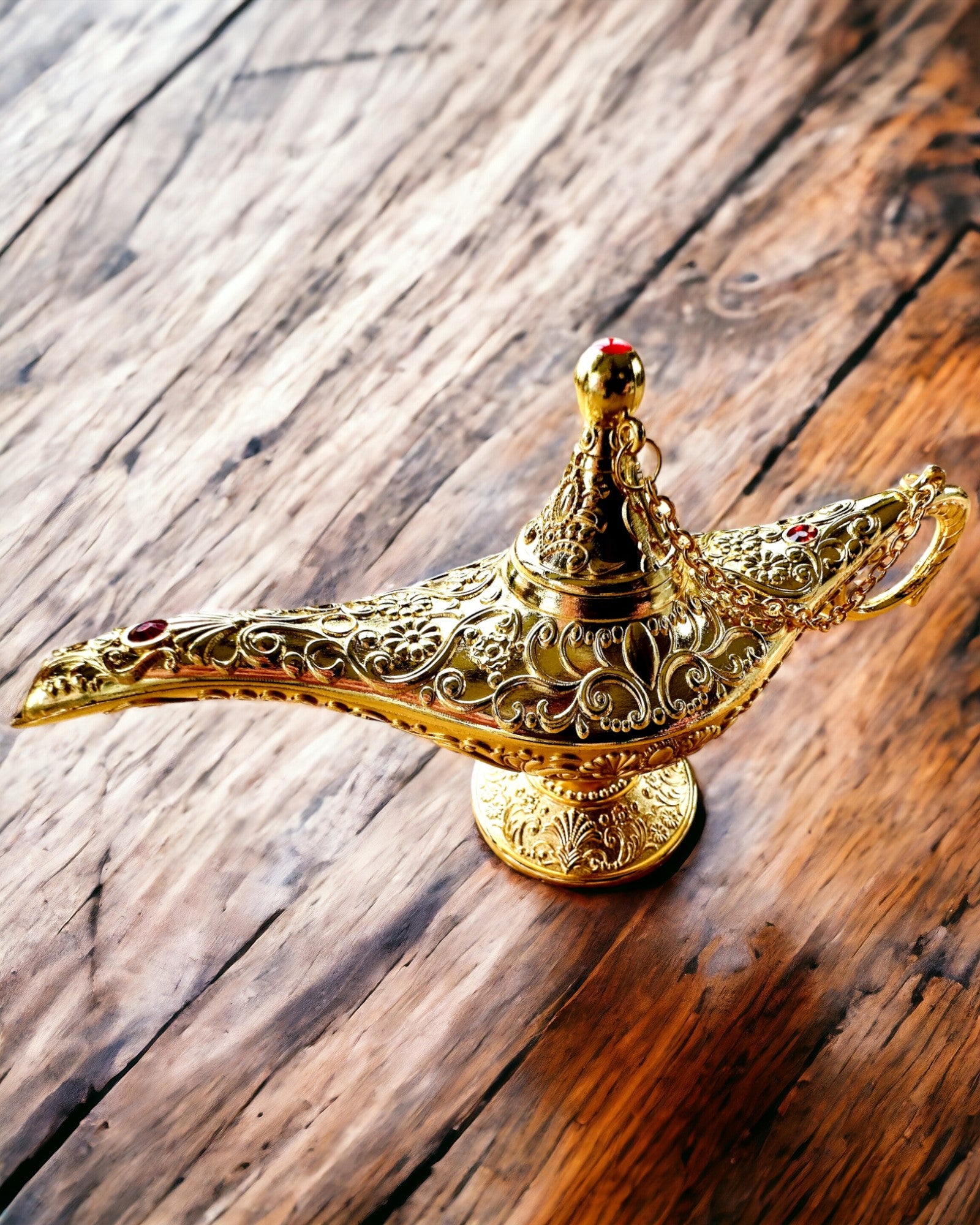 Aladdin's Magic Lamp with Engraving Option - Classic Gold Variant, interwoven