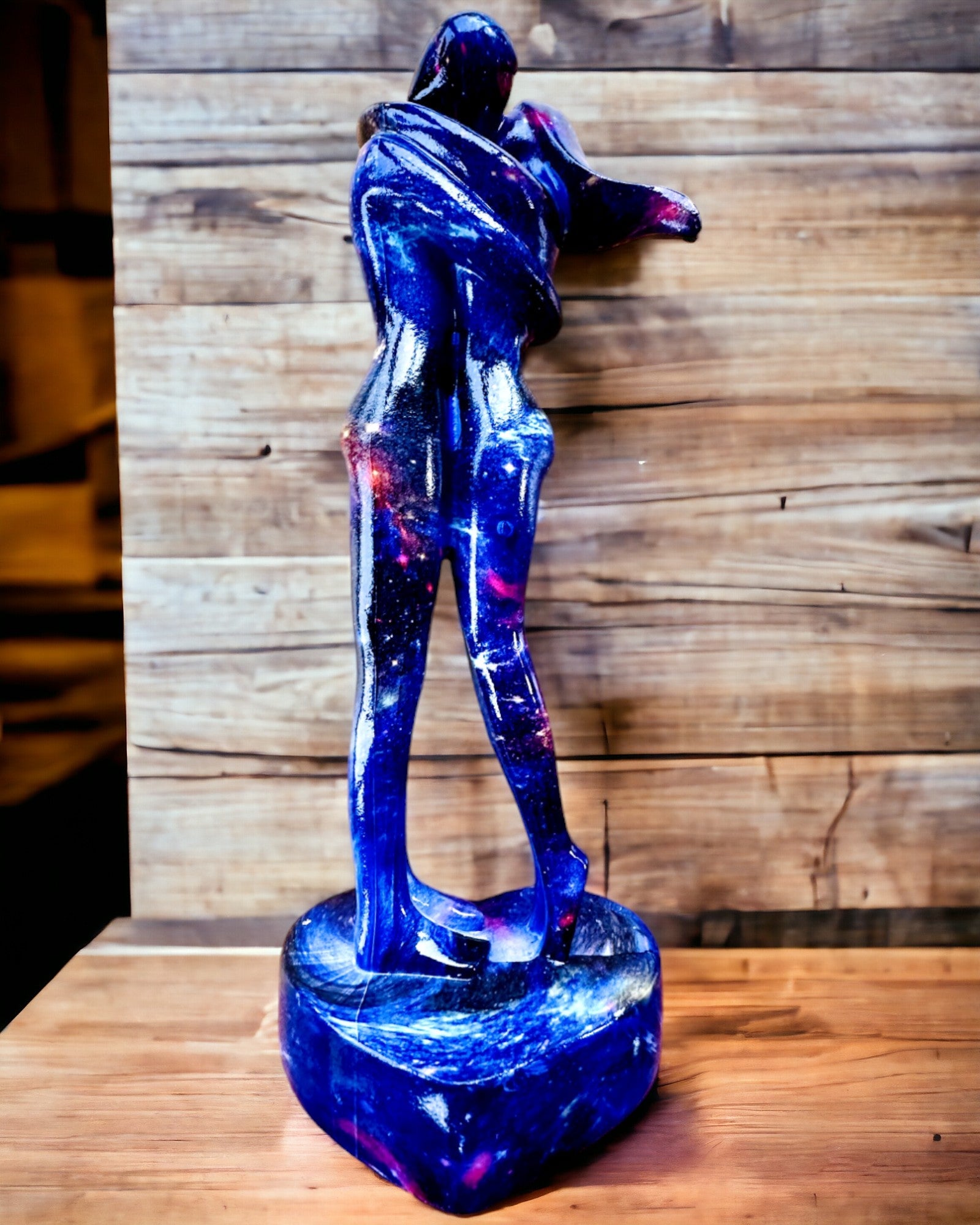 Cosmic Embrace - Resin Figurine with Engraving Option