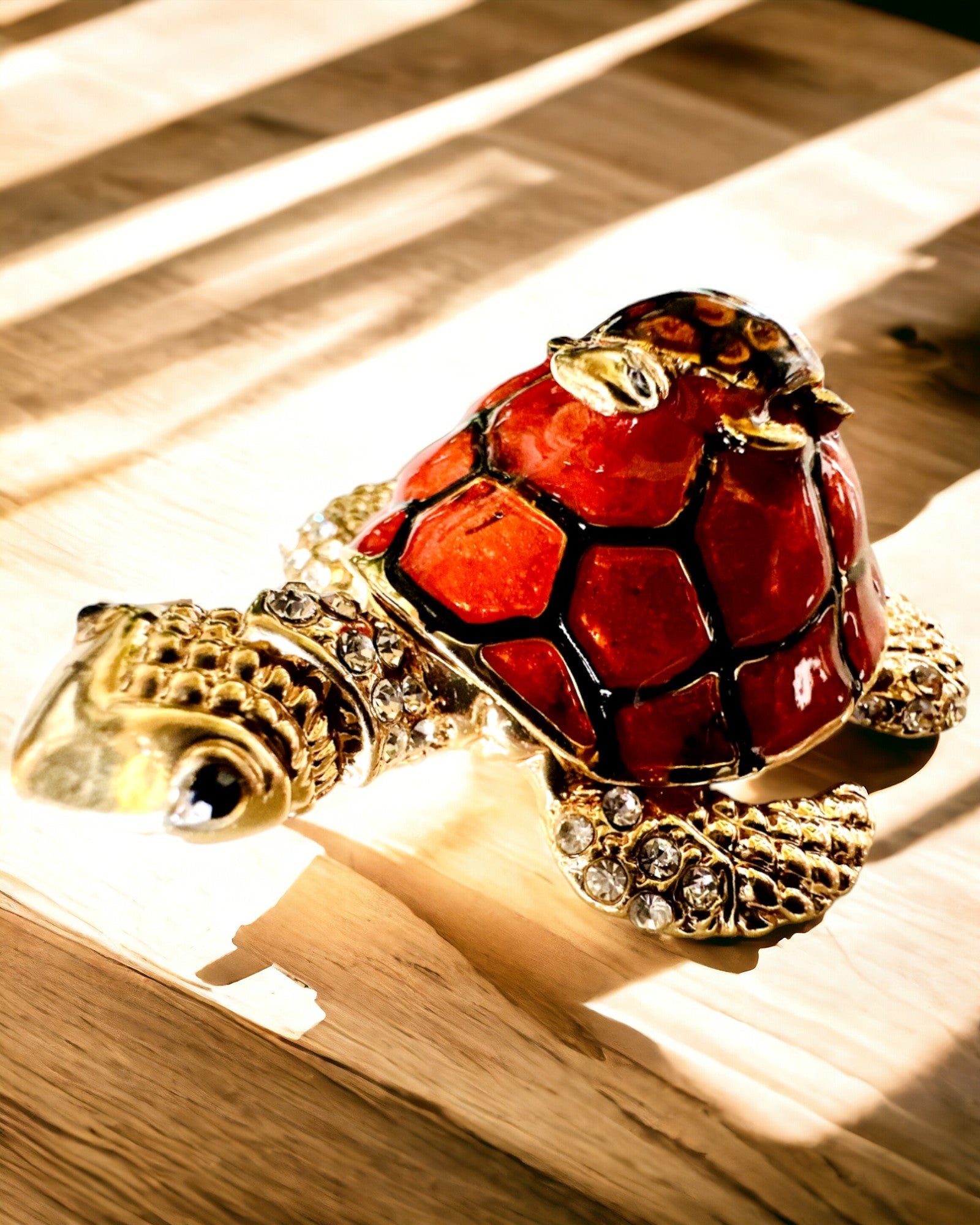 "Turtle Family" Box - orange color, personalization with engraving