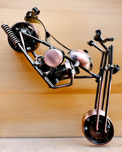 Handgemaakt IJzeren Motorfietsmodel, Chopper, personalisatie, gravure als cadeau