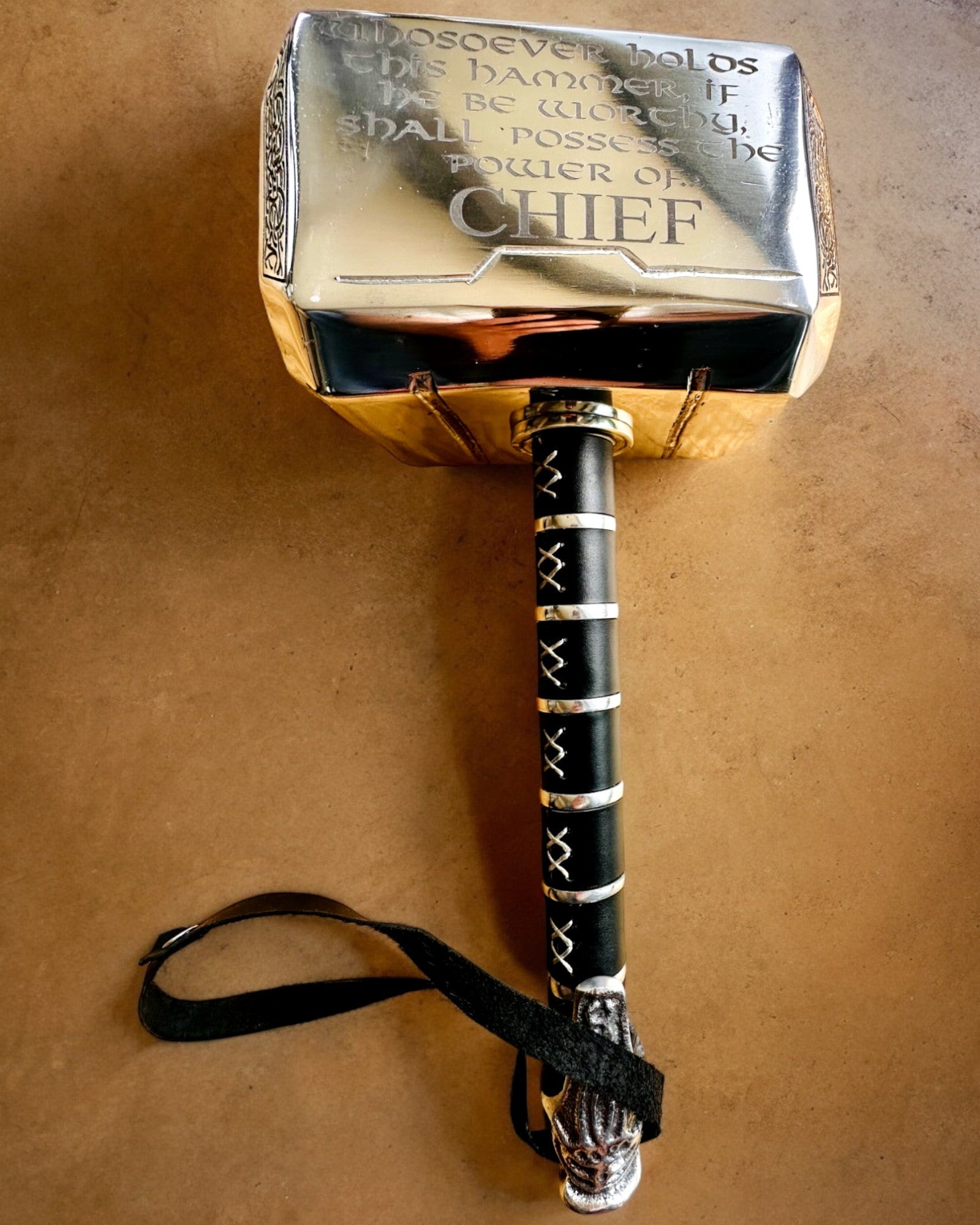 Marteau de Thor "Chef" - Marteau artisanal fait main, personnalisation par gravure pour un cadeau