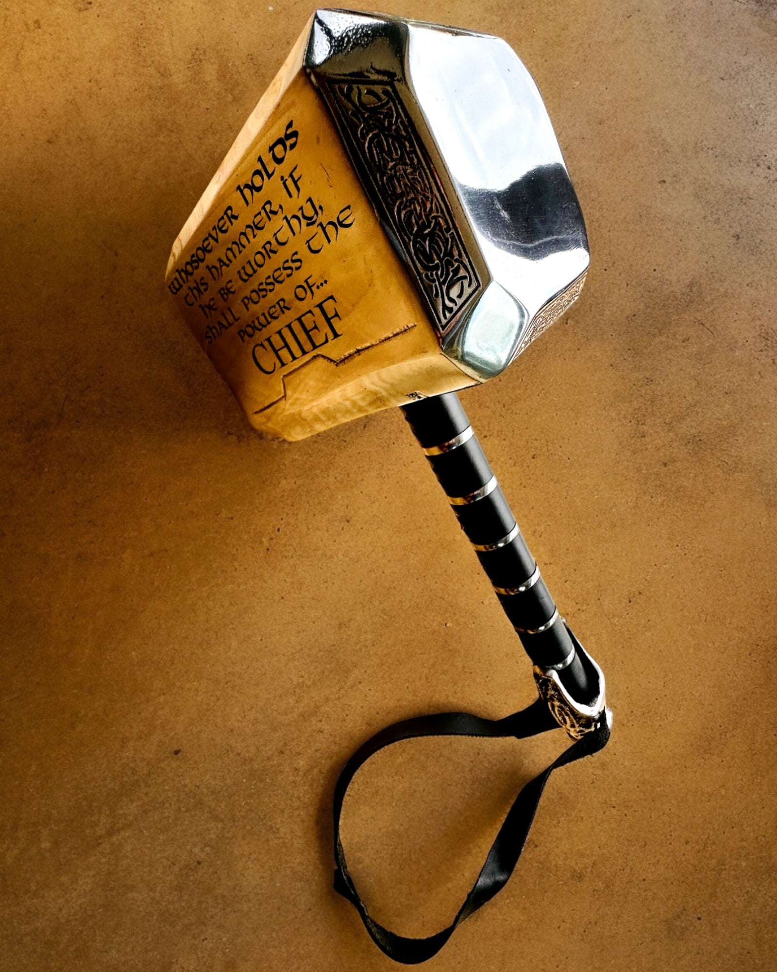 Thor's Hammer "Chief" - Handcrafted Artisan Hammer, personalization engraving for a gift