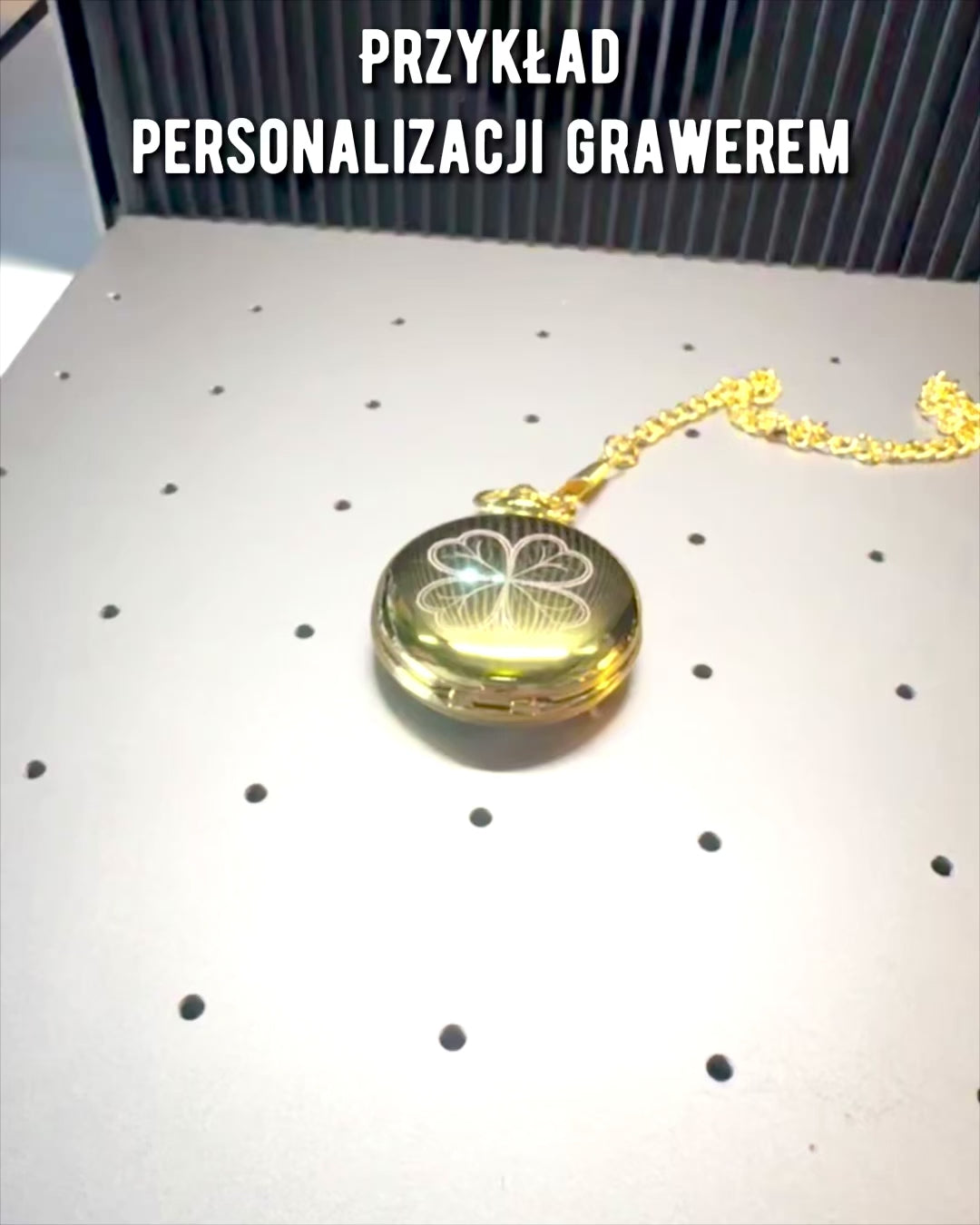 Golden Pocket Watch with Engraving Option