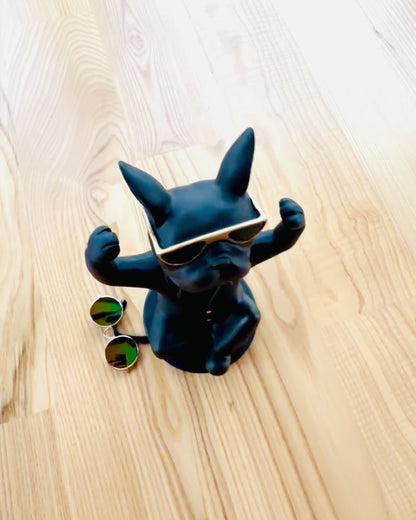 Figurine Bulldog Elegance - Exclusieve houder voor glazen, mogelijkheid tot personalisatie met gravure