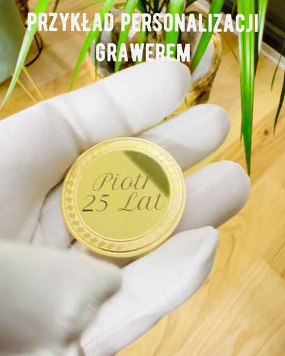 Leere Herausforderung Münze mit der Möglichkeit zur Personalisierung durch Gravur – Sammlerstück, 40mm, drei Modelle