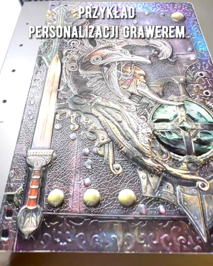 "Chronique du Guerrier - Carnet avec Motif de Chevalier", notes avec possibilité de personnalisation par gravure pour un cadeau