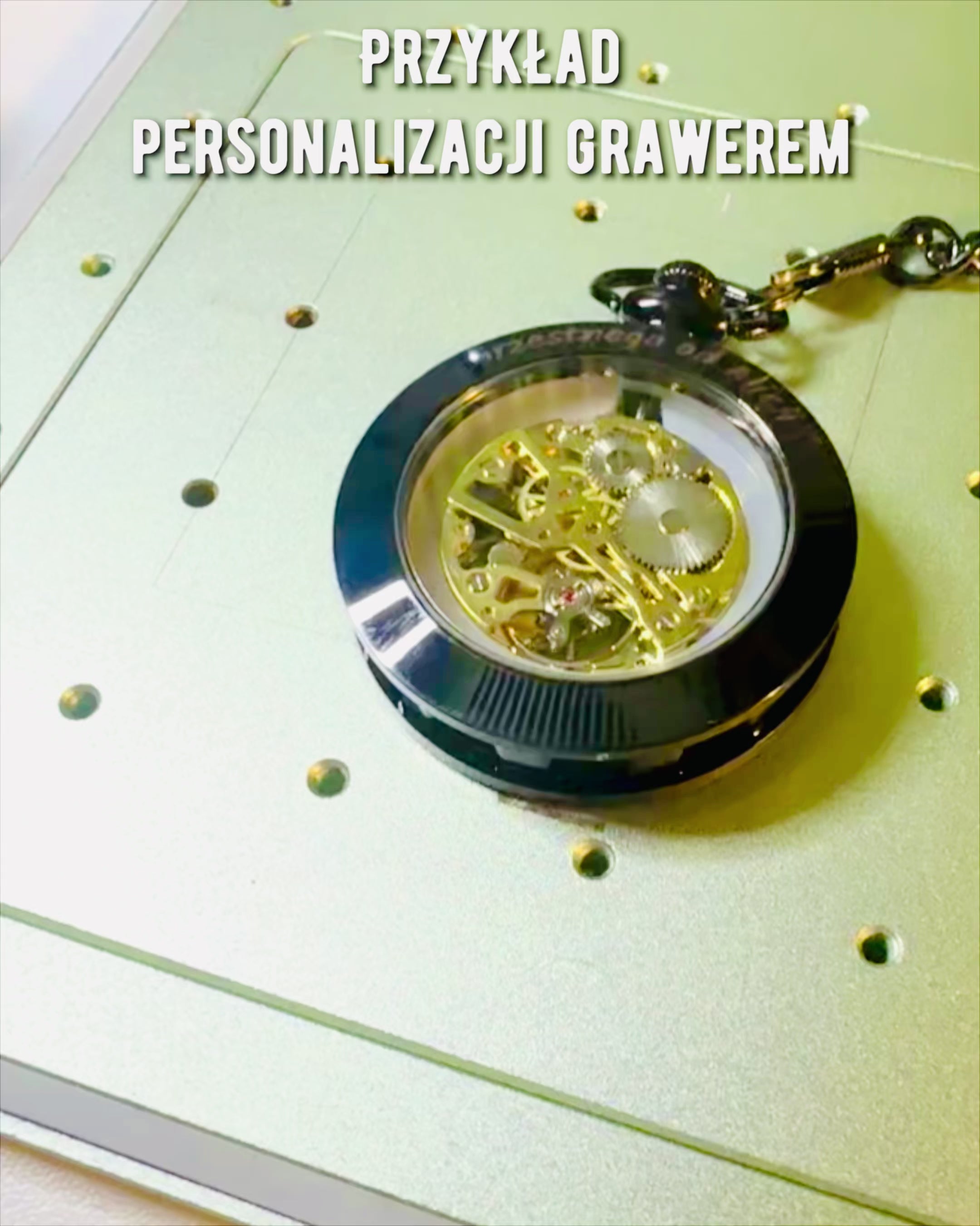 Retro Style Mechanical Pocket Watch, Waterproof, Semi-Automatic - Black Color - Perfect for Gift, engraving