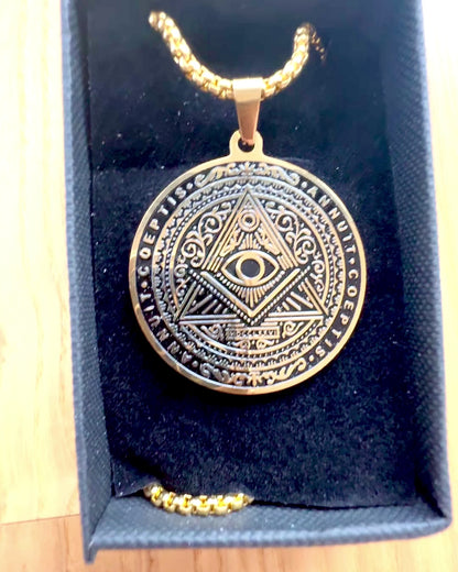 Amulet Tajemnej Mocy - Naszyjnik z Grawerem, 2 warianty kolorystyczne do wyboru