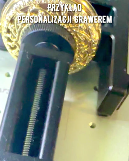 "Złoty Majestat" - Luksusowy Mechaniczny Zegarek Kieszonkowy z Przezroczystym Rdzeniem. Personalizacja grawerem