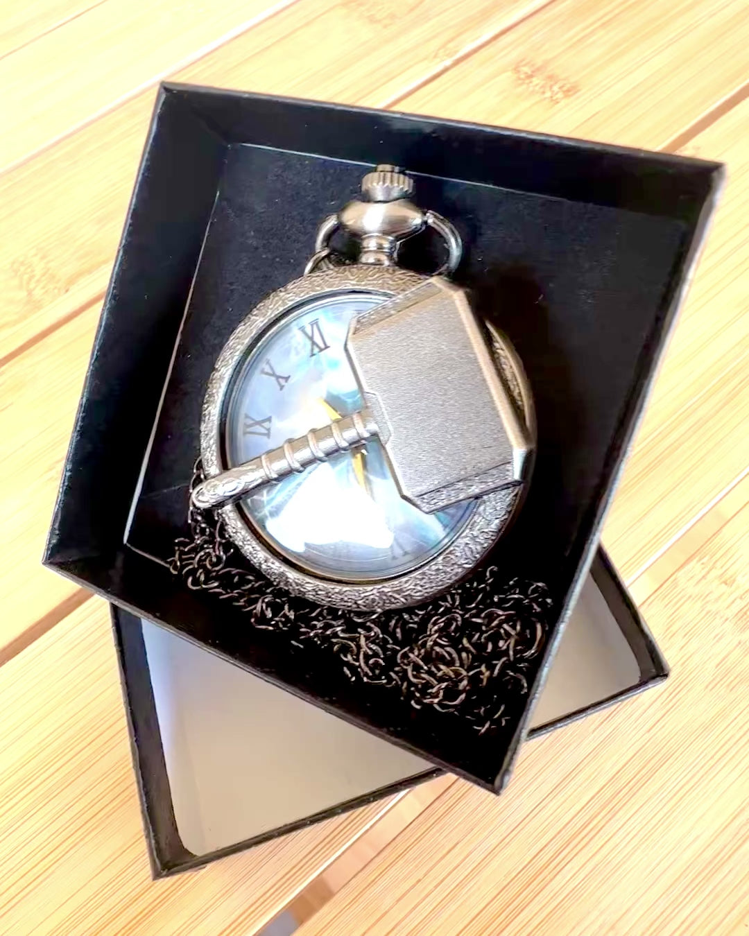 Time Hammer - Pocket Watch, personalization option with engraving for a gift